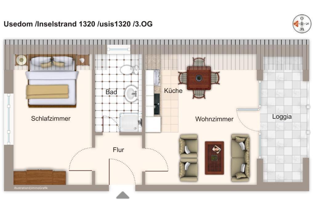 Inselstrand Inselstrand 1320 Heringsdorf  Eksteriør bilde